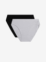 DIM Zweier-Set Damen-Slips in Weiß und Schwarz Dim