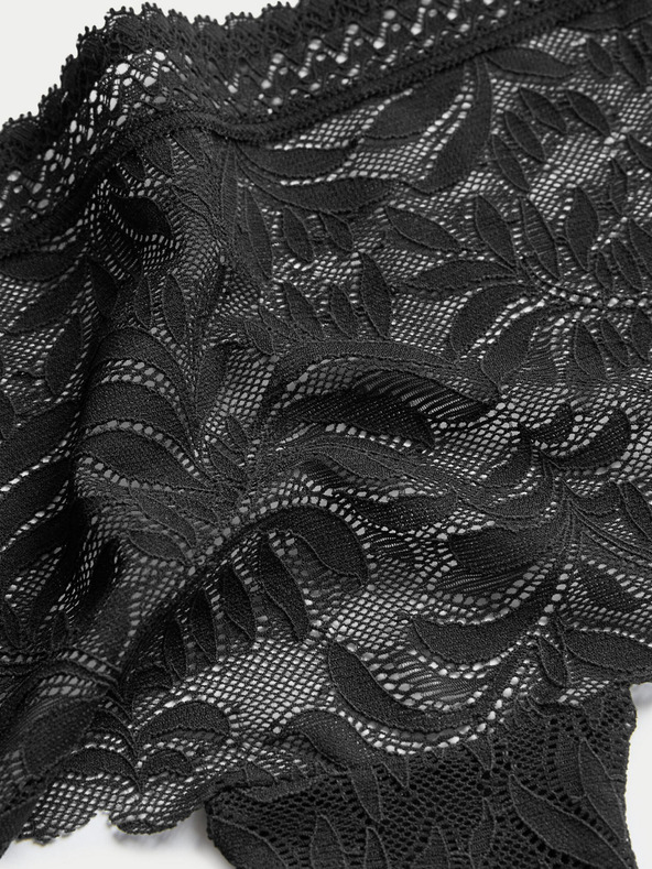 Marks & Spencer Dreier-Set Damen-Spitzenhöschen mit Flexifit™-Technologie in Schwarz von Marks & Spencer