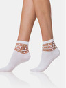Bellinda Weiße Damensocken mit dekorativen Details Bellinda TRENDY COTTON SOCKS