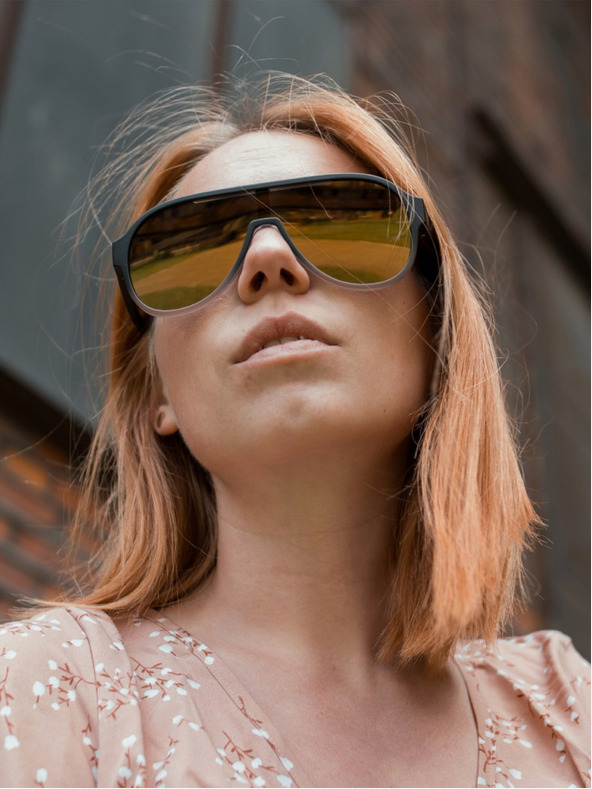 VEYREY VeyRey Milti Polarisierte Sonnenbrille Oval Grüne Gläser Universal