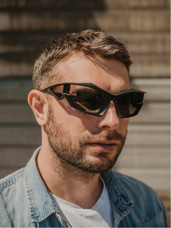 VEYREY VeyRey Unisex Futuristische Calictor Sonnenbrille Schwarz Universal