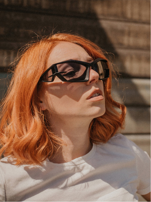 VEYREY VeyRey Unisex Futuristische Calictor Sonnenbrille Schwarz Universal