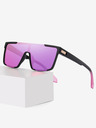 VEYREY VeyRey Sonnenbrille Eltuk Polarisierende Sonnenbrille Semi-Frame Lila Gläser Universal