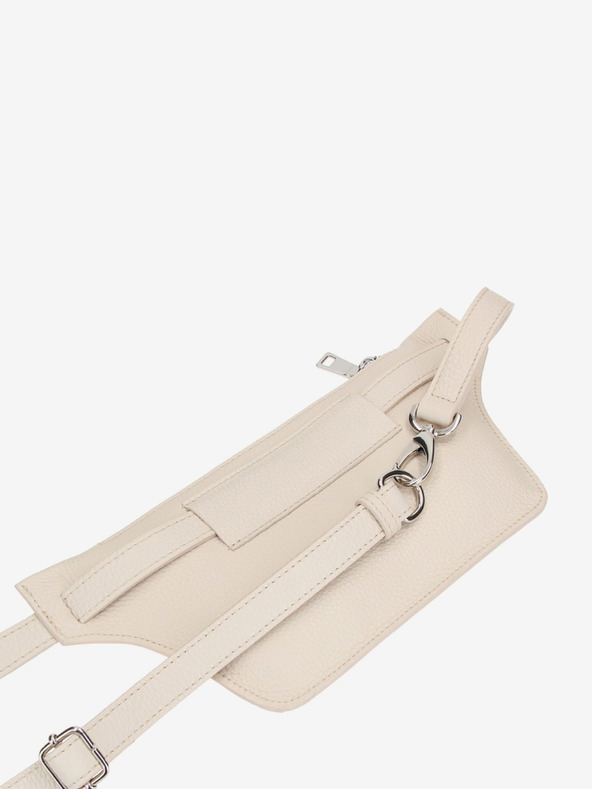 Elega Cremefarbene Damen Leder ELEGA Merlin Crossbody Tasche