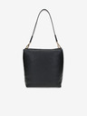 Elega Schwarze Damen Lederhandtasche Elega Fluffy