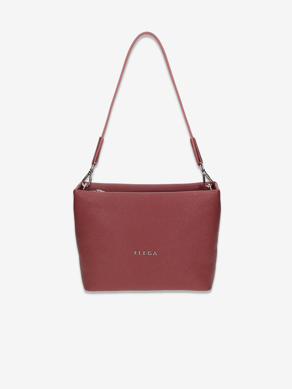 Elega Rote Damen Lederhandtasche Elega Fluffy