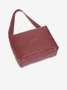 Elega Rote Damen Lederhandtasche Elega Fluffy