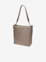 Elega Beige Damen Leder Crossbody Handtasche Elega Fluffy