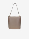 Elega Beige Damen Leder Crossbody Handtasche Elega Fluffy