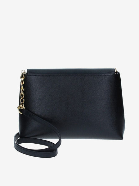 Elega Schwarze Damen Leder Crossbody Handtasche ELEGA Ann