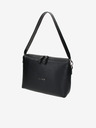 Elega Schwarze Damen Leder Umhängetasche ELEGA Hills