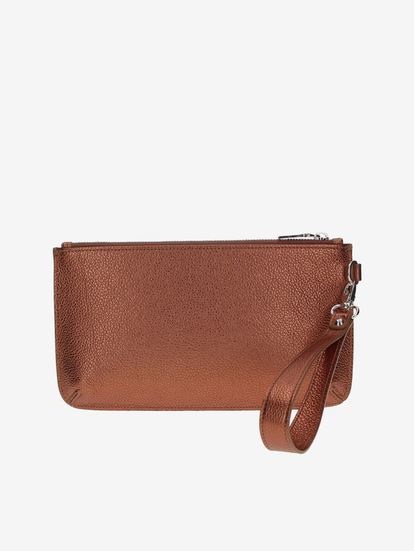 Elega Braune ELEGA Snap Handtasche aus Leder für Damen