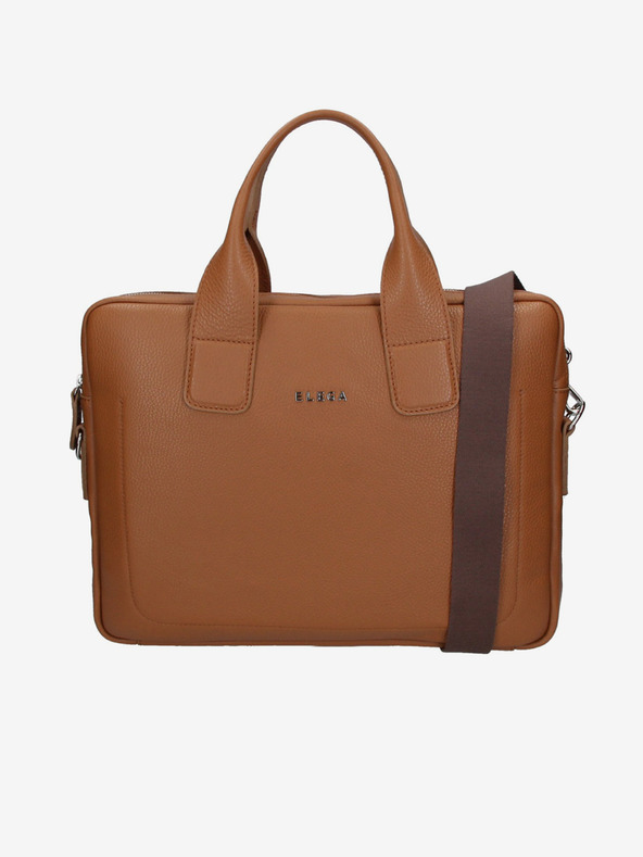 Elega Braune Leder-Laptoptasche ELEGA Brody