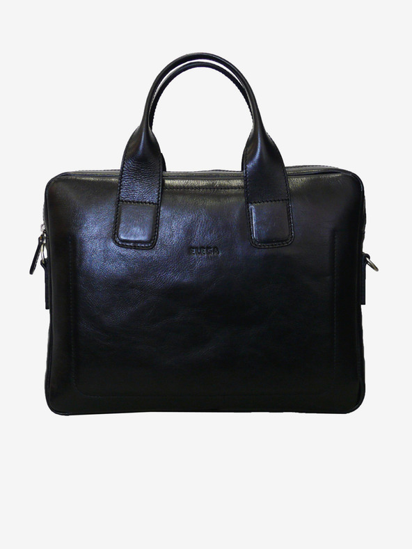 Elega Schwarze Herren-Laptop-Tasche aus Leder ELEGA Brody