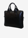 Elega Schwarze Herren-Laptop-Tasche aus Leder ELEGA Brody