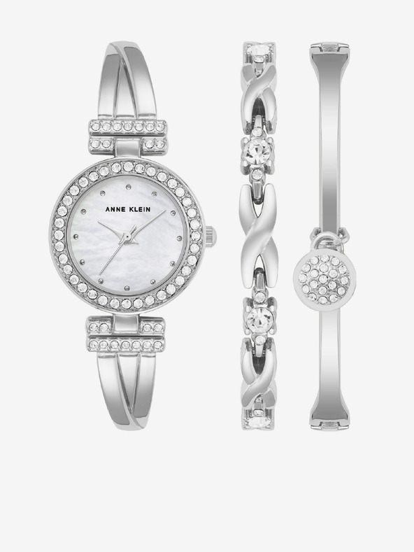 Anne Klein Armbanduhr und Armband-Set in Silber Anne Klein