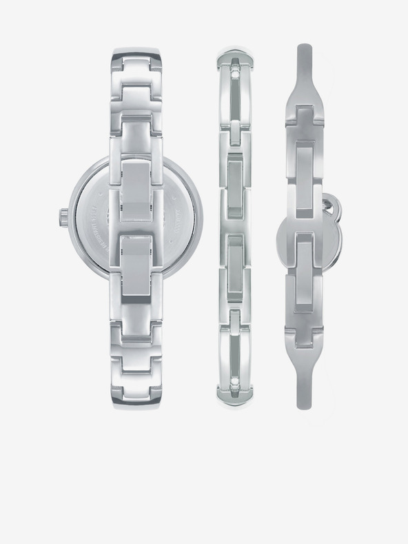 Anne Klein Armbanduhr und Armband-Set in Silber Anne Klein