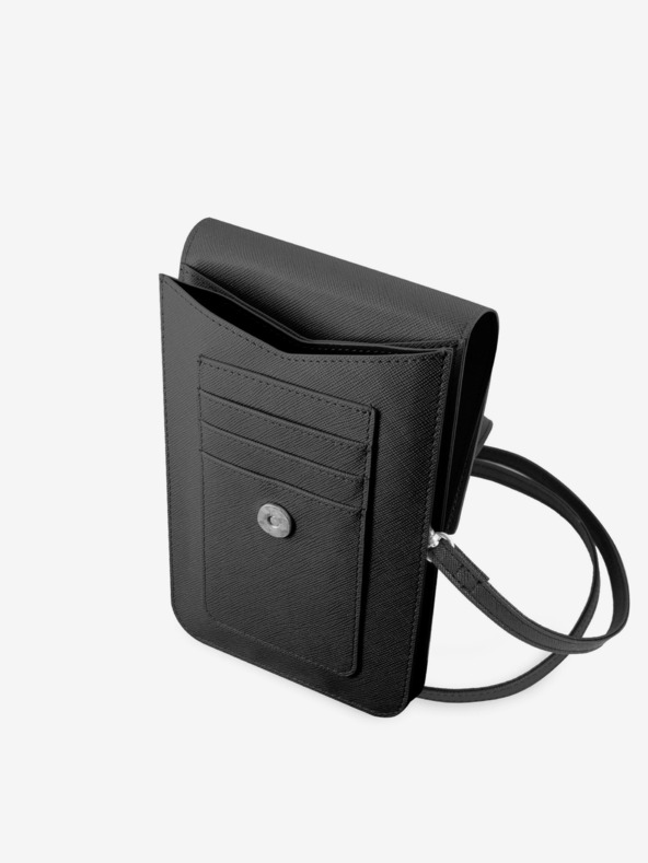 Guess Guess PU Saffiano Triangle Logo Handytasche Schwarz