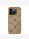Karl Lagerfeld PU Karl Heads Pattern Magsafe Back Cover für iPhone 15 Pro Beige Karl Lagerfeld