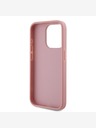 Karl Lagerfeld Runzelige PU-Signature-Logo-Hülle für iPhone 15 Pro Max Rosa Karl Lagerfeld