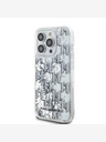 Karl Lagerfeld Liquid Glitter Monogram Gradient Back Cover für iPhone 14 Pro Max Weiß Karl Lagerfeld