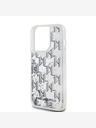 Karl Lagerfeld Liquid Glitter Monogram Gradient Back Cover für iPhone 14 Pro Max Weiß Karl Lagerfeld