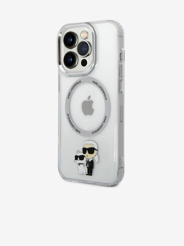 Karl Lagerfeld Karl Lagerfeld IML Karl und Choupette NFT MagSafe Back Cover für iPhone 15 Pro Max Transparent