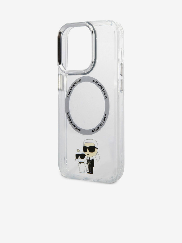 Karl Lagerfeld Karl Lagerfeld IML Karl und Choupette NFT MagSafe Back Cover für iPhone 15 Pro Max Transparent