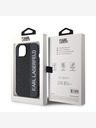 Karl Lagerfeld Karl Lagerfeld PU Saffiano Strass Charm Back Cover für iPhone 15 Schwarz