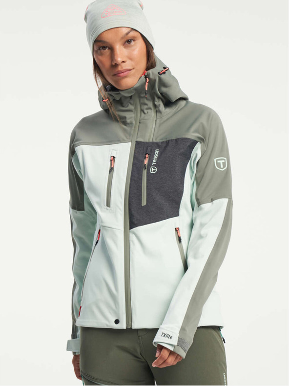 Tenson Damen Skitouren Softshell-Jacke TENSON Touring Softshell W hellgrün