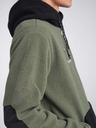 Tenson Herren-Fleece-Kapuzenpullover COLOURWEAR Teddy 2.0 M grau-grün