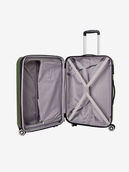 Travelite Set aus drei grünen Travelite City 4w Koffern S,M,L Grün