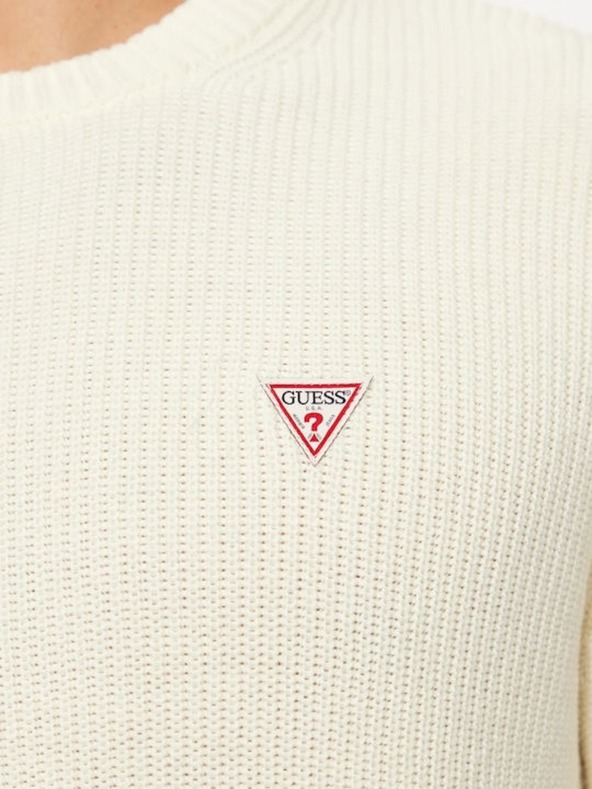 Guess Jeans Herren ecru Pullover z3hm1 Guess jeans