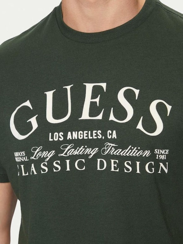 Guess Jeans Herren Grünes T-Shirt Jungle Green von Guess Jeans