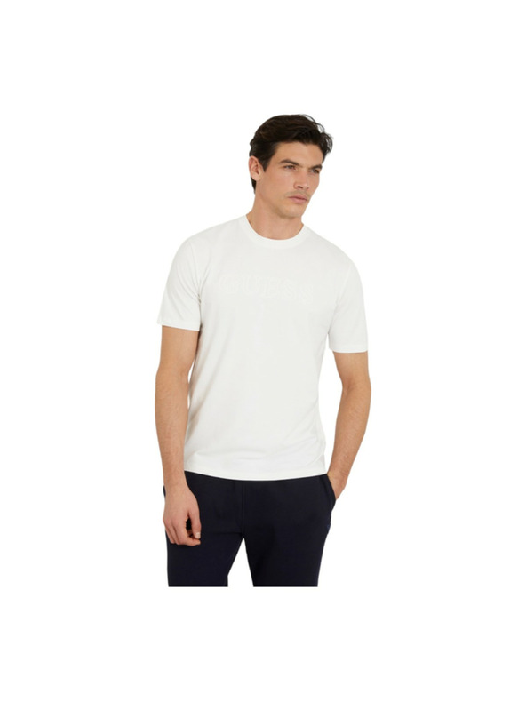 Guess Jeans Herren Weißes T-Shirt Alphy von Guess Jeans
