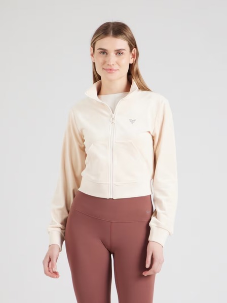 Guess Jeans Damen beige ecru Jacke Coutore Guess Jeans
