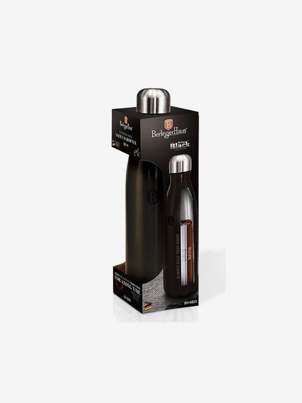 Berlingerhaus Edelstahl-Thermoskanne 0,5 l BERLINGERHAUS Shiny Black Collection