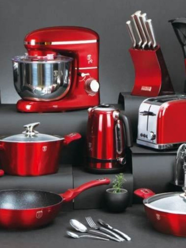 Berlingerhaus Thermoskanne aus Edelstahl 0,5 l Burgund Metallic Line BERLINGERHAUS