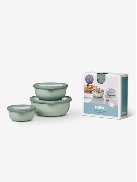 Mepal 3er Set Schüsseln in hellgrüner Farbe Mepal Cirqula 350+750+1250 ml