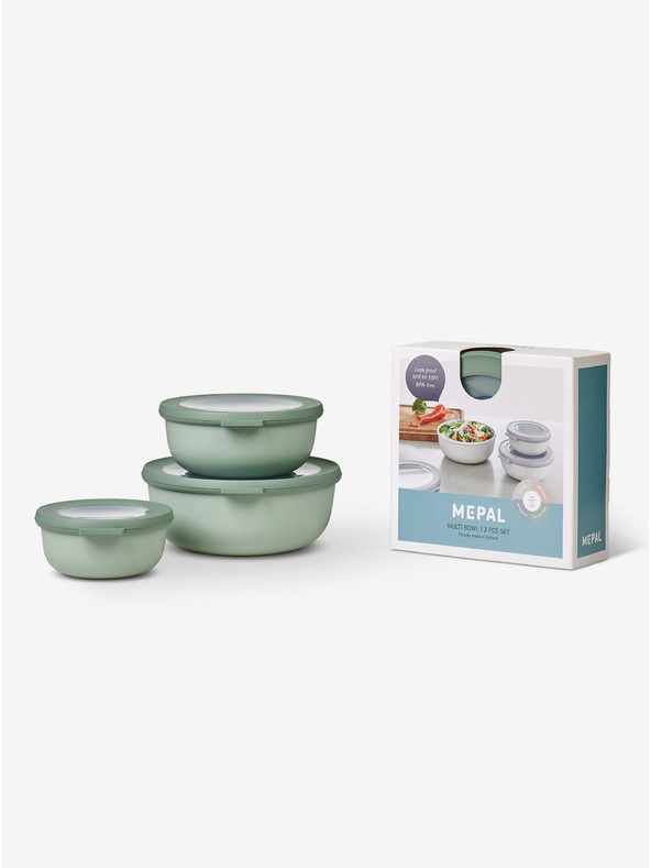Mepal 3er Set Schüsseln in hellgrüner Farbe Mepal Cirqula 350+750+1250 ml
