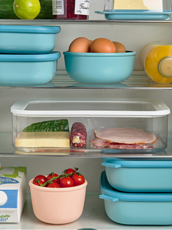 Mepal Hellblauer Schüsselset Mepal Cirqula Rectangular 750 + 1500 + 3000 ml