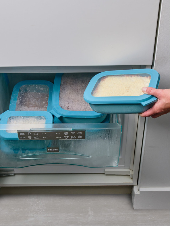 Mepal Hellblauer Schüsselset Mepal Cirqula Rectangular 750 + 1500 + 3000 ml