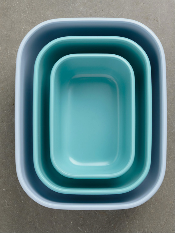 Mepal Hellgrün Mepal Cirqula Rectangular 750 +1500 + 3000 ml Schalen-Set