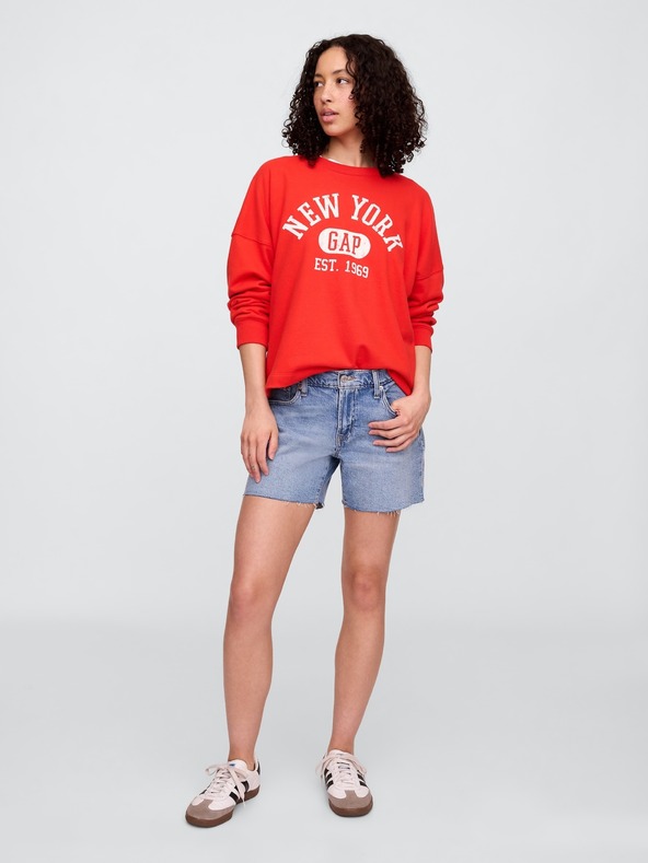 GAP Damen Oversize Sweatshirt mit Logo Americana GAP