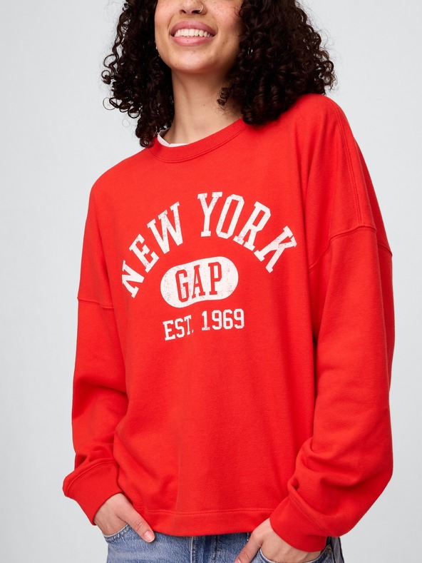 GAP Damen Oversize Sweatshirt mit Logo Americana GAP