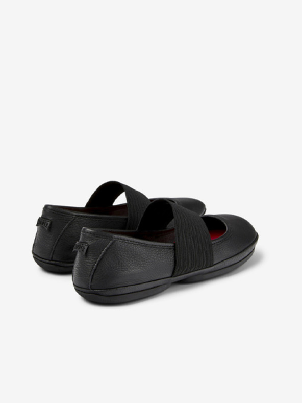 Camper Schwarze Damen Leder Ballerinas Camper Rechts