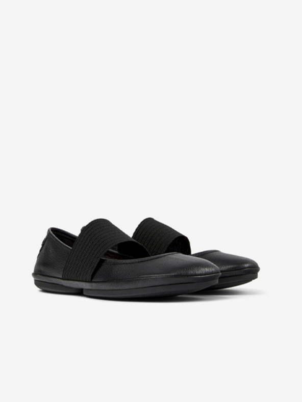 Camper Schwarze Damen Leder Ballerinas Camper Rechts