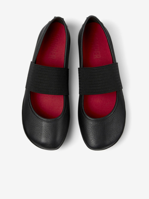 Camper Schwarze Damen Leder Ballerinas Camper Rechts