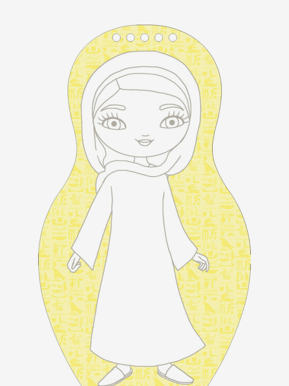 ELLA & MAX Ägyptische FARAH-Puppen anziehen - Malbuch