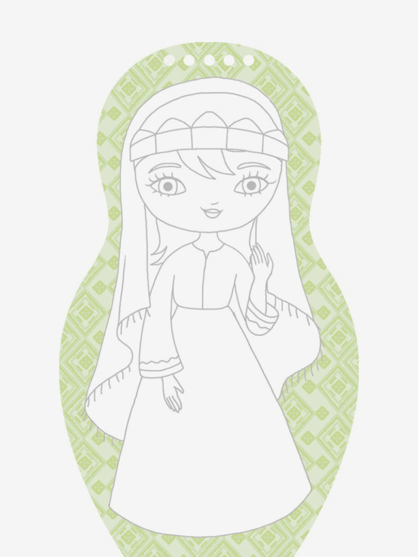 ELLA & MAX Verkleide die marokkanischen Puppen LOUNA - Malbuch